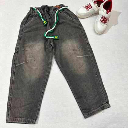 شلوار لی طرح مام زاپ‌دارکمر کش fashion