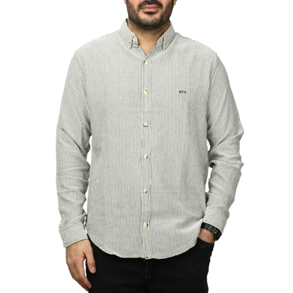 پیراهن آستین بلند کنفی مردانه مدل 61011041