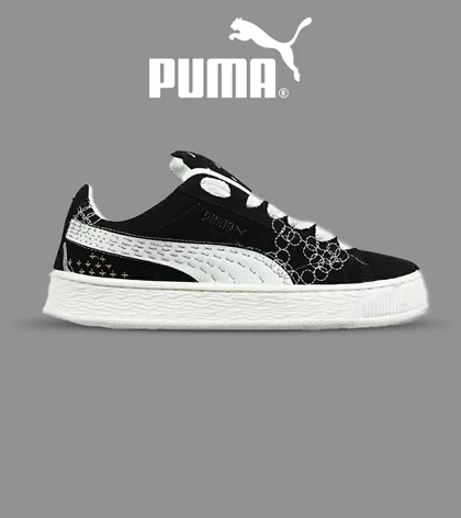 کفش کتانی ورزشی مشکی مردانه و زنانه PUMA suede XL مدل 7478