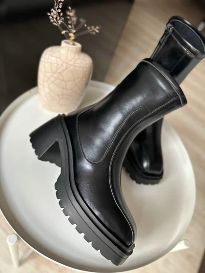 نیم بوت زنانه مدل 00034-Rose merry-Flat-Ankle-Boots