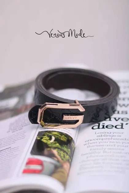 کمربند GUCCI مشکی طرحدار