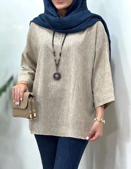 تونیک مانتویی لینن ترانه