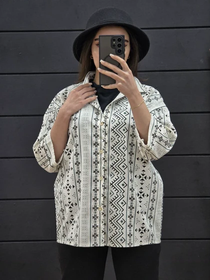 مانتو جلو دکمه زنانه کد 4030149