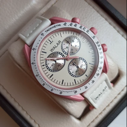 ساعت مچی اسپرت والار طرح امگا سواچ بند چسبی طرح ماموریت در ونوس