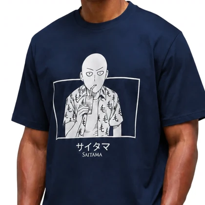 تیشرت نخی مردانه زنانه اورسایز 1991 مدل TS19106 One-Punch Man