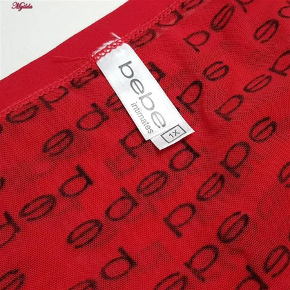 شورت زنانه BeBe مدل اسلیپ گیپوری قرمز کد 4985