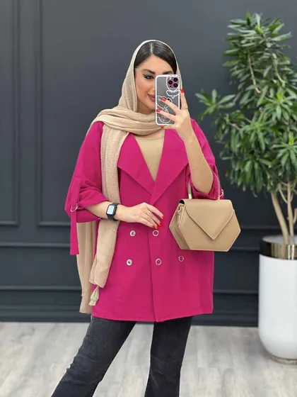 مانتو چهار دکمه آستین سگک
