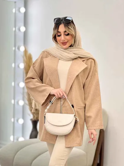 مانتو کتی دو دکمه جیب نما