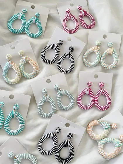 گوشواره فانتزی طرح اشک