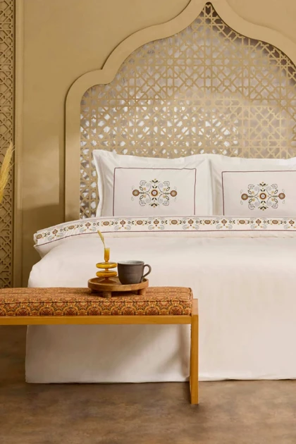 سرویس روتختی دو نفره Karaca Home مدل Beluna پنبه - سفید