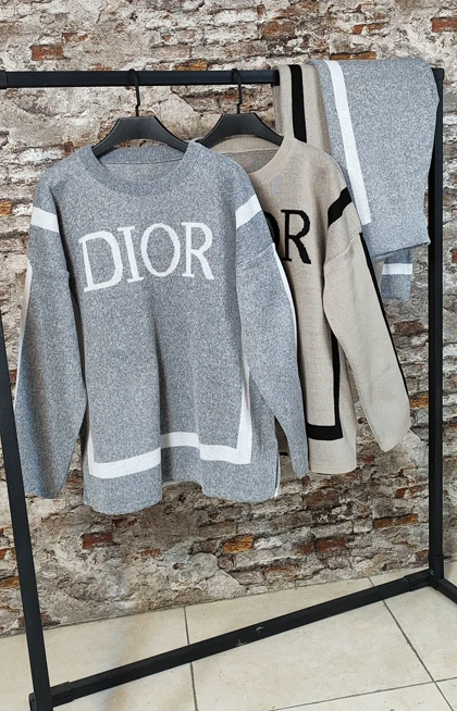 ست بلوز شلوار بافت Dior مدل کایرا | ست بلوز شلوار بافت Dior مدل کایرا کد 40200 کد 4674