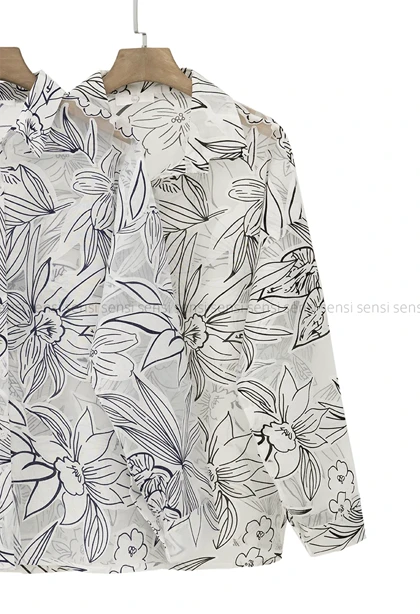 شومیز شیشه ای طرح برگ کد1005549