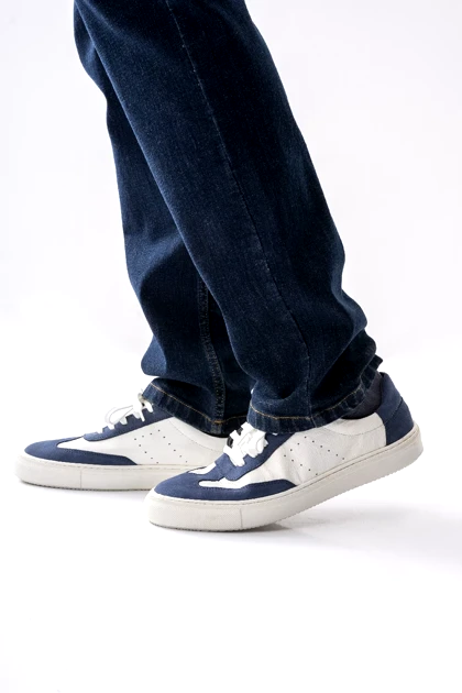 اسنیکرزاشبالت و چرم طبیعی بندی مردانه