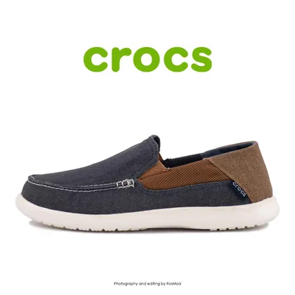 لوفر مردانه کراکس - Crocs Santa Cruz2 Luxe M Navy/Hazelnut