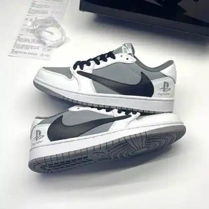 کفش نایک ایر جردن وان لو تراویس اسکات پلی‌استیشن Nike Air Jordan 1 Low Travis Scott PlayStation
