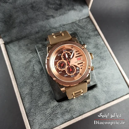ساعت مچی مردانه اورجینال موتور ژاپنی برند مینی فوکوس سه موتور مدل Mf0246G.04 بند رابر