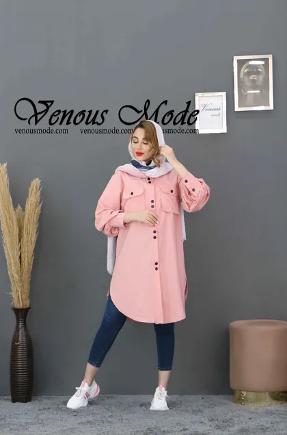 مانتو دوجیب آستین عروسکی