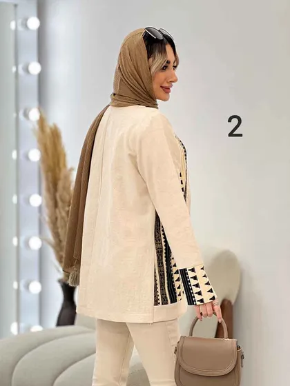 مانتو کتی لینن خرجه کاری هندی