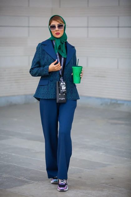 کت شلوار ژاکارد ترکیبی