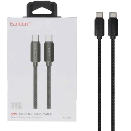 کابل تایپ سی ارلدام Earldom مدل EC-188C-C توان 160 وات یک متری