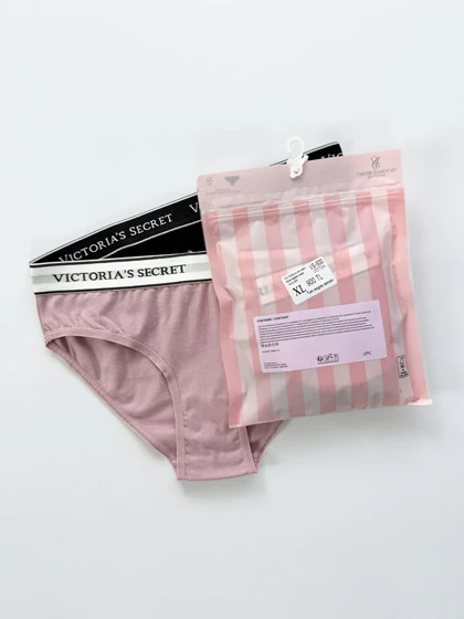 شورت اسلیپ زنانه نخ پنبه کمر کش ساده بسته 2 عددی ویکتوریا سکرت Victoria's Secret