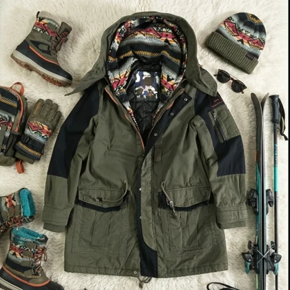 SIZE L-M کاپشن بلند طبیعتگردی و شهری حرفه ای اورجینال از برند Haiker مدل Codes Combine