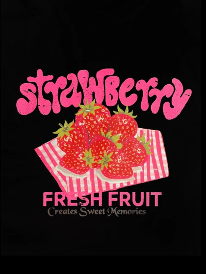 تیشرت باکسی   Strawberry