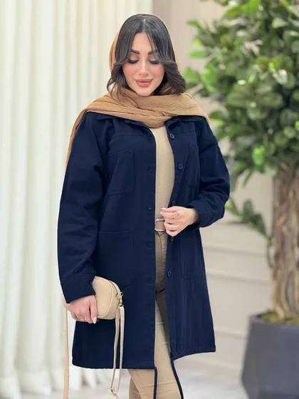 مانتو پایین بند چهار جیب