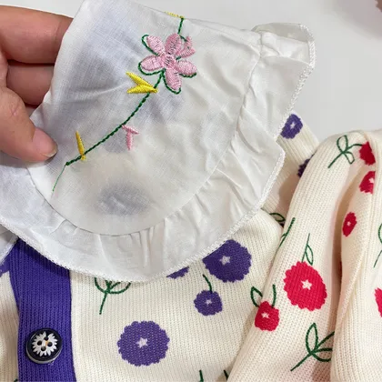 ست سه تیکه دخترانه مدل گل‌گلی
