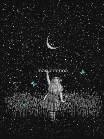 تیشرت آلیس در سرزمین عجایب | Wonderland Smiling Starry Night کد 222305