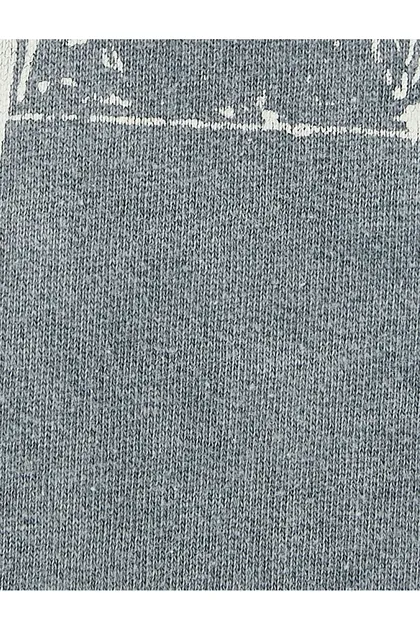 سویشرت کلاهدار جلوه کم رنگ و چاپ شده نخی برجسته 4WAL10374IK