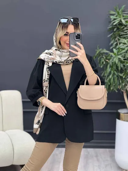 مانتو لینن تک دکمه