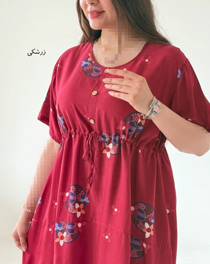 پیراهن نخی نسترن کد 1781