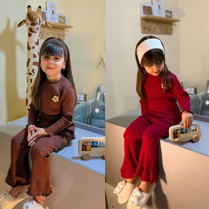 بلوز شلوار کبریتی کشی دخترانه