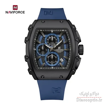 ساعت مچی مردانه سه موتور برند نیوی فورس NAVIFORCE 8070 بند رابر