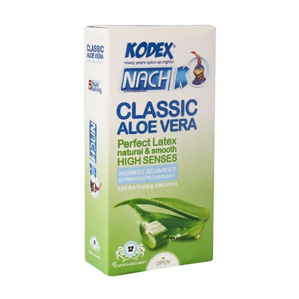 کاندوم کدکس کلاسیک آلوئه ورا Classic Aloevera بسته 12 عددی