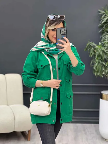 مانتو کتان شش جیب نما