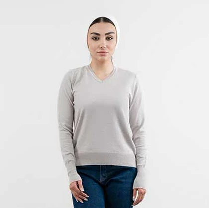 پلیور بافت اسلیم فیت یقه هفت زنانه - 71251350