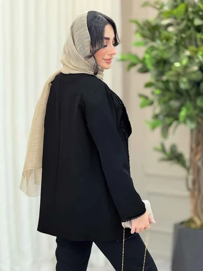 مانتو کریستال دوزی برش‌دار