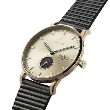 ساعت مچی عقربه ای زنانه مردانه تریوا (TRIWA) مدل Ray Falken Black stripe classic