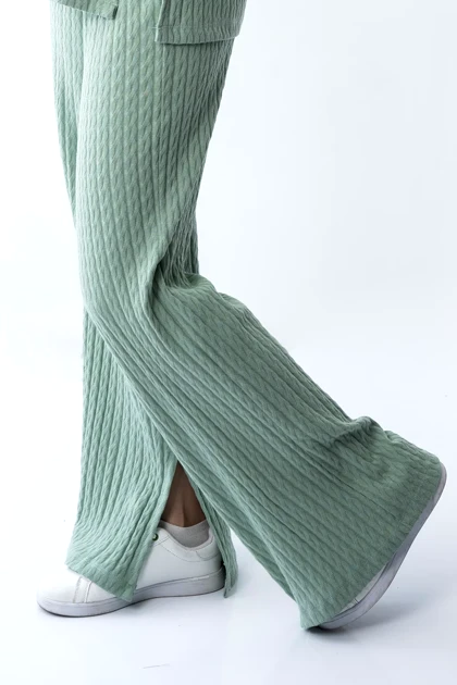 شلوار راسته بافت ژاکارد زنانه