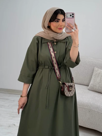 پیراهن لینن سالومه کد 435