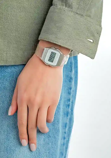 ساعت مچی دیجیتال کاسیو مدل Casio F-91WS-7 بند رزین شفاف