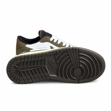کفش کتانی مردانه مدل نایکی ترویس سفید قهوه ای Nike travis