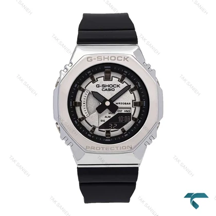 ساعت زنانه جی شاک GM-S2100 قاب استیل صفحه سیلور G-shock-6383-L