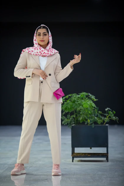 مانتو شلوار یقه انگلیسی دو دکمه