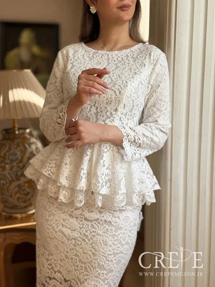 بلوز دامن مخمل گیپور