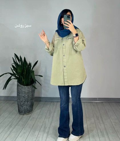 مانتو کتان کاغذی کارن