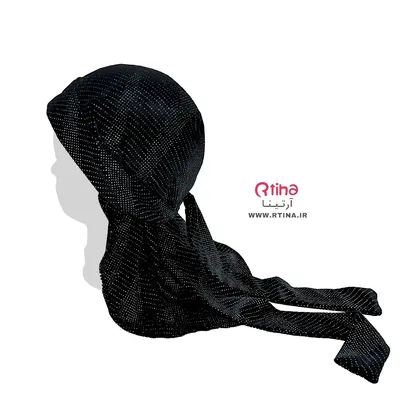 دورگ مخمل مشکی نگین‌دار زنانه دخترانه