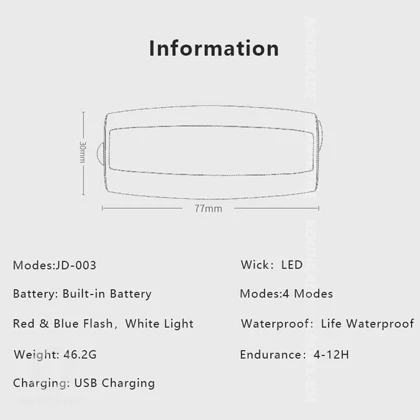 چراغ خطر چند منظوره SMILING SHARK کد JD-003